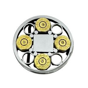 Vintage Bullet Casing Belt Buckle Small Silver/Gold Tone Mens Unisex